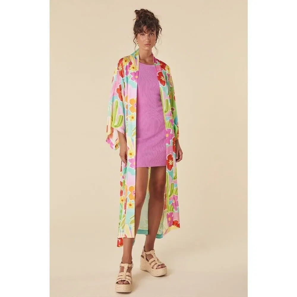 NWT Spell Margi Hour Maxi Robe Tutti Fruiti Size, M/L_4